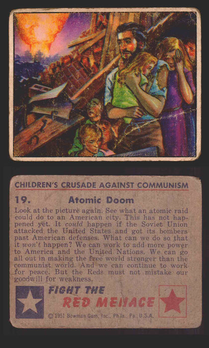 1951 Red Menace Vintage Trading Cards #1-48 You Pick Singles Bowman Gum 19   Atomic Doom  - TvMovieCards.com