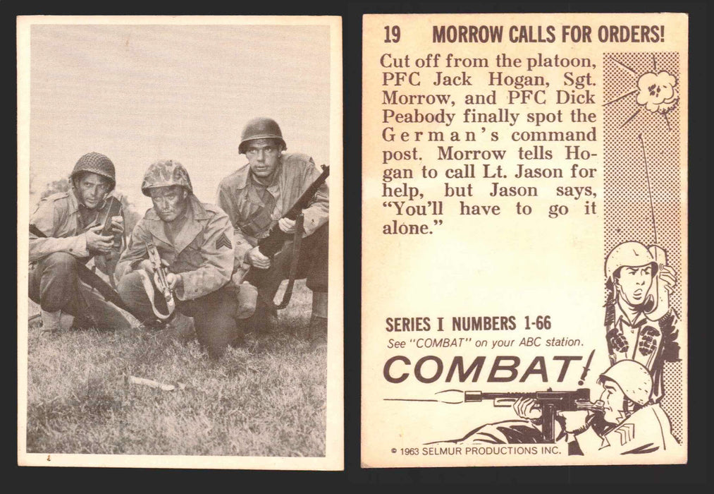 1963 Combat Series I Donruss Selmur Vintage Card You Pick Singles #1-66 19   Morrow Calls for Orders!  - TvMovieCards.com