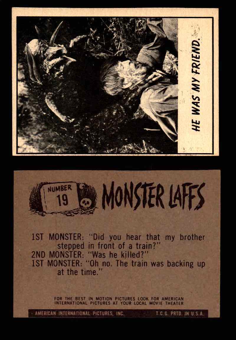 Monster Laffs 1966 Topps Vintage Trading Card You Pick Singles #1-66 #19  - TvMovieCards.com