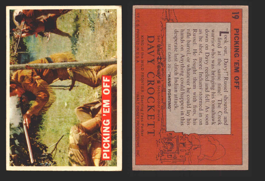 Davy Crockett Series 1 1956 Walt Disney Topps Vintage Trading Cards You Pick Sin 19   Picking 'Em Off  - TvMovieCards.com