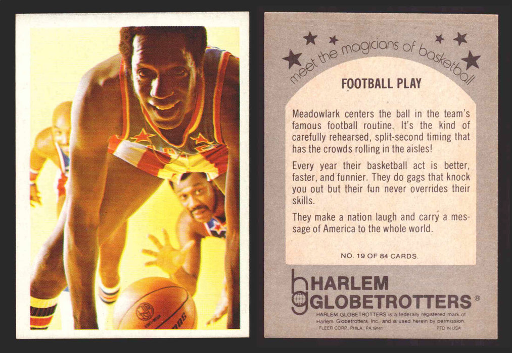 1971 Harlem Globetrotters Fleer Vintage Trading Card You Pick Singles #1-84 19 of 84   Football Play  - TvMovieCards.com