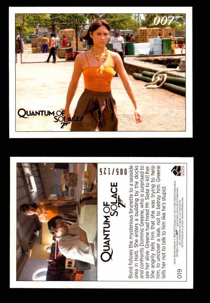 James Bond Archives Quantum of Solace Gold Parallel You Pick Single Cards #1-90 #19  - TvMovieCards.com
