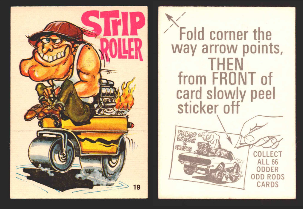 1970 Odder Odd Rods Donruss Vintage Trading Cards #1-66 You Pick Singles 19   Strip Roller  - TvMovieCards.com