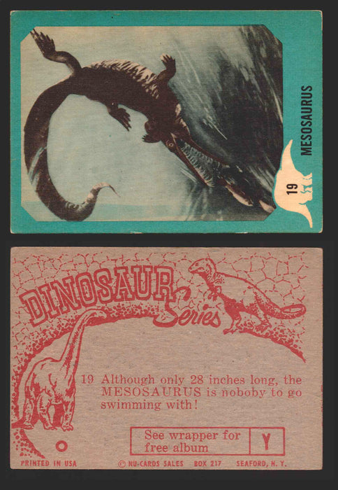 1961 Dinosaur Series Vintage Trading Card You Pick Singles #1-80 Nu Card 19	Mesosaurus  - TvMovieCards.com