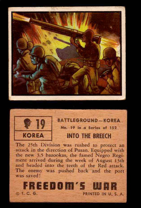 1950 Freedom's War Korea Topps Vintage Trading Cards You Pick Singles #1-100 #19  - TvMovieCards.com
