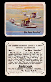 Cracker Jack United Nations Battle Planes Vintage You Pick Single Cards #1-70 #19  - TvMovieCards.com