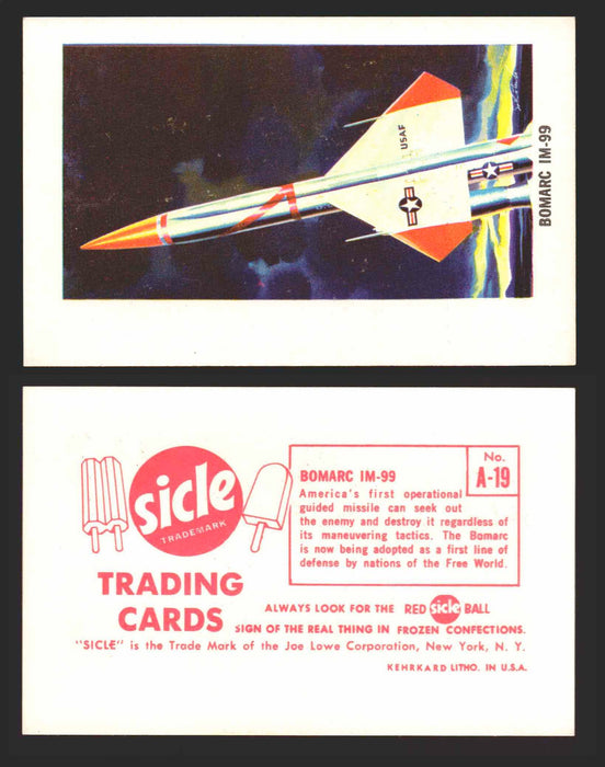 1959 Sicle Airplanes Joe Lowe Corp Vintage Trading Card You Pick Singles #1-#76 A-19	Bomarc IM-99  - TvMovieCards.com