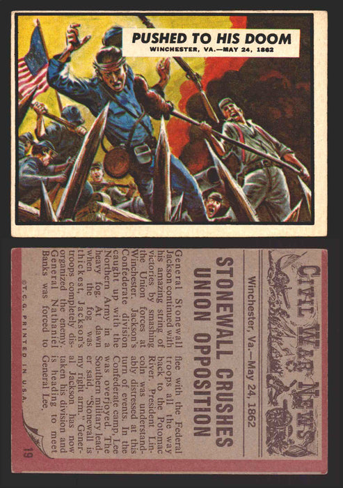 1962 Civil War News Topps TCG Trading Card You Pick Single Cards #1 - 88 19   Pushed to His Doom  - TvMovieCards.com