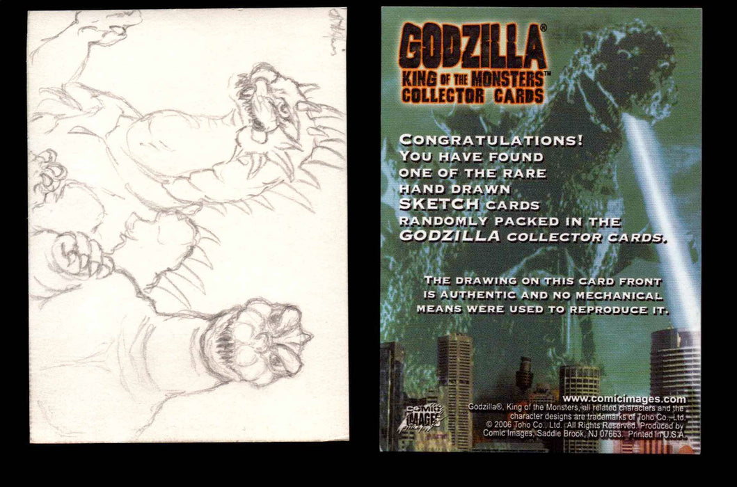 GODZILLA: KING OF THE MONSTERS Artist Sketch Trading Card You Pick Singles #19 Godzilla by Matt Harris  - TvMovieCards.com