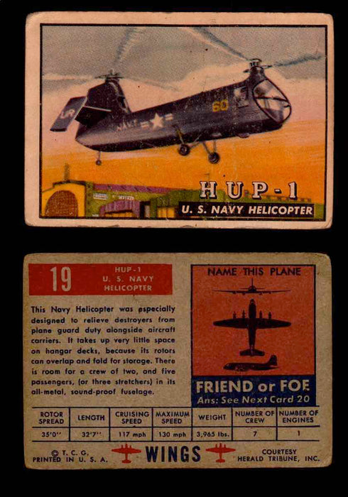 1952 Wings Topps TCG Vintage Trading Cards You Pick Singles #1-100 #19  - TvMovieCards.com