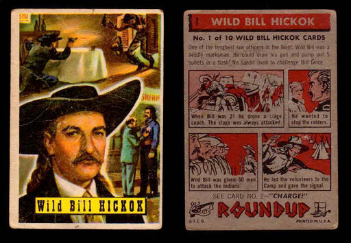 1956 Western Roundup Topps Vintage Trading Cards You Pick Singles #1-80 #1  - TvMovieCards.com