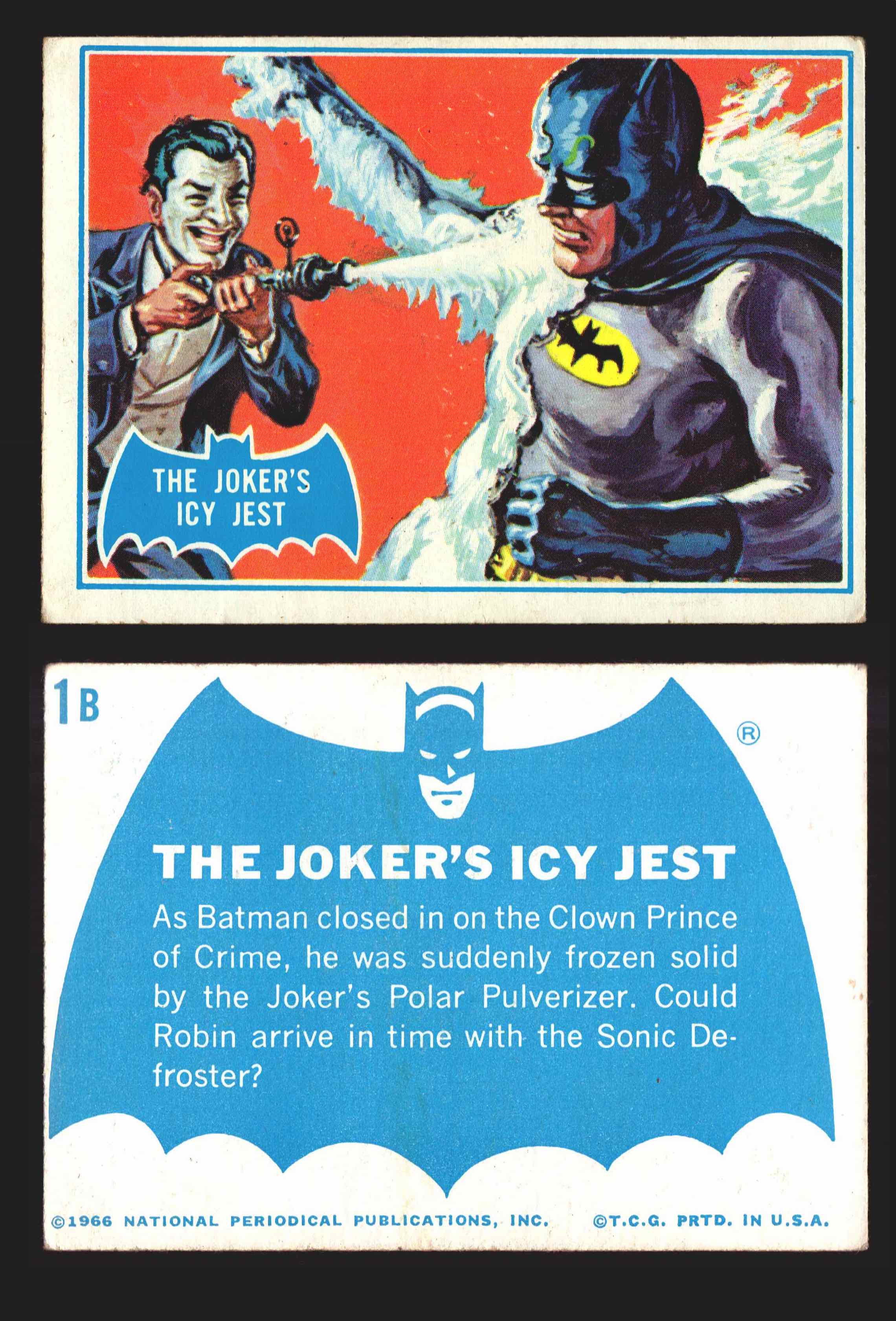 1966 Batman Puzzle B (Blue Bat) Vintage Trading Card You Pick