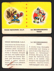 1943 Air Squadron Insignias You Pick Single Trading Cards #1-9 Leaf / Card-O Eagle Squadron R.A.F.	 /   3rd Reconnaissance Troop  - TvMovieCards.com