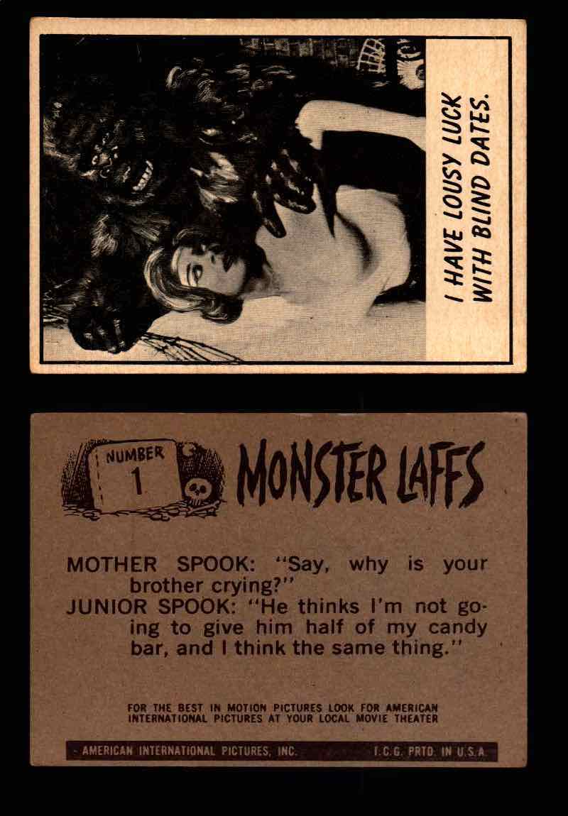 Monster Laffs 1966 Topps Vintage Trading Card You Pick Singles #1-66 #1  - TvMovieCards.com