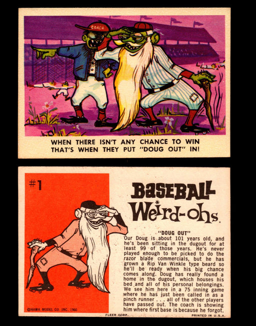 Weird-ohs BaseBall 1966 Fleer Vintage Card You Pick Singles #1-66 #1 Doug Out  - TvMovieCards.com