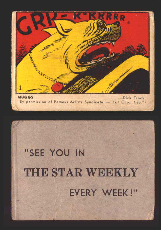 1951 Color Comic Cards Vintage Trading Cards You Pick Singles #1-#39 Parkhurst #	1 (creased)  - TvMovieCards.com