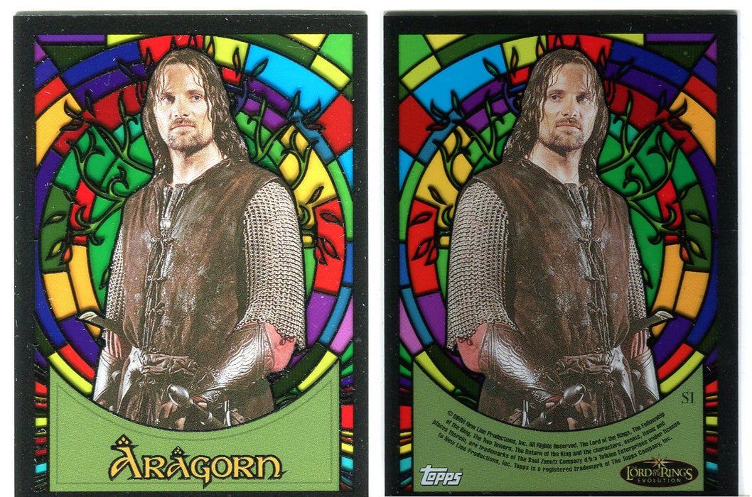 Lord of the Rings Evolution Stained Glass S1-S10 Chase Card You Pick Singles S1  - TvMovieCards.com