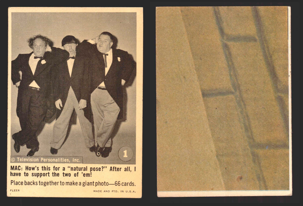 1966 Three 3 Stooges Fleer Vintage Trading Cards You Pick Singles #1-66 #1  - TvMovieCards.com