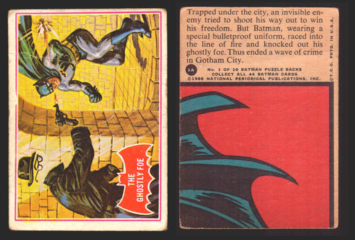 1966 Batman Series A (Red Bat) Vintage Trading Card You Pick Singles #1A-44A #1 Creased  - TvMovieCards.com