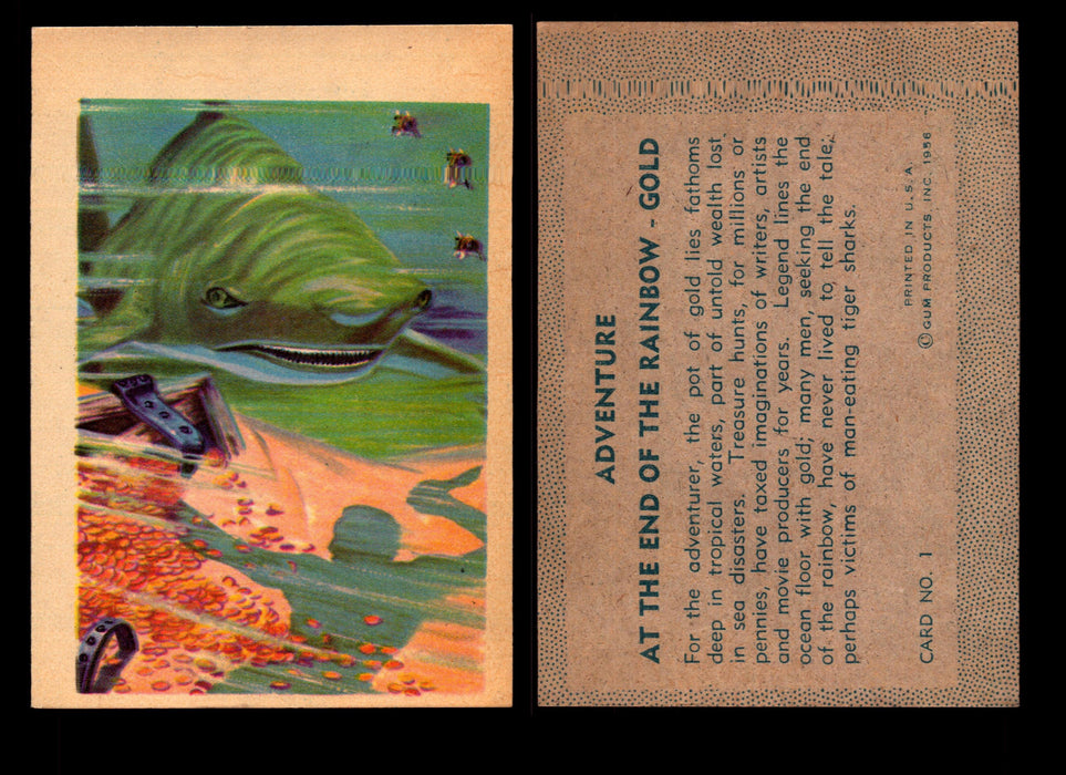 1956 Adventure Vintage Trading Cards Gum Products #1-#100 You Pick Singles #1 End of Rainow=Gold  - TvMovieCards.com
