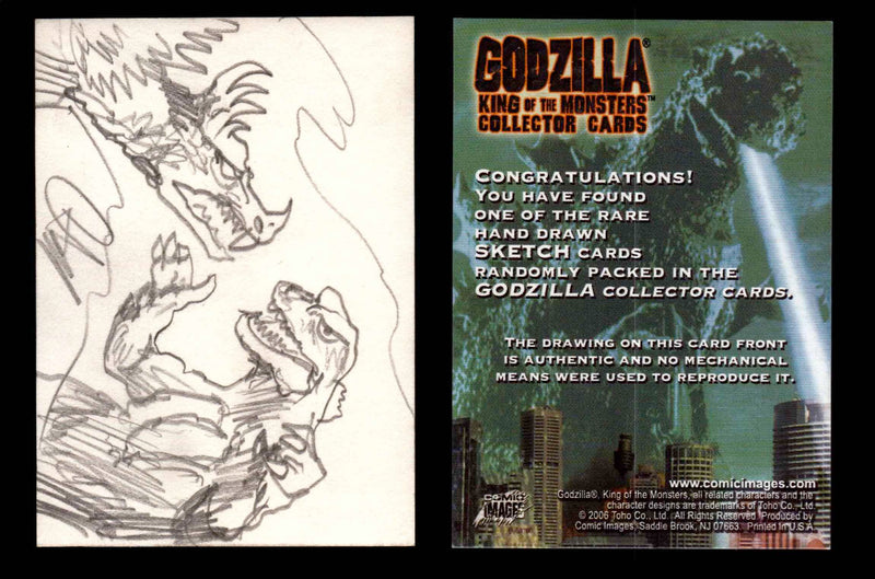 GODZILLA: KING OF THE MONSTERS Artist Sketch Trading Card You Pick Singles #1 Godzilla by Christopher Scalf  - TvMovieCards.com