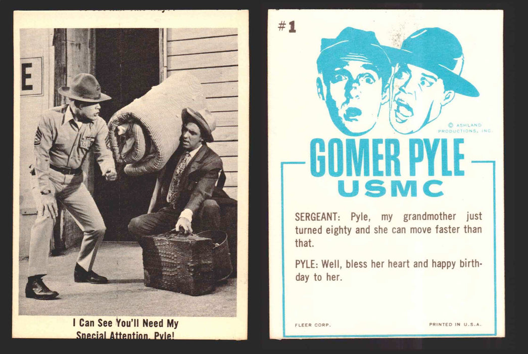 1965 Gomer Pyle Vintage Trading Cards You Pick Singles #1-66 Fleer 1   I can see you'll need my special attention Pyle!  - TvMovieCards.com
