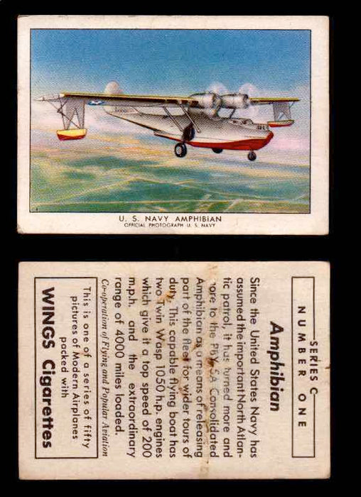 1942 Modern American Airplanes Series C Vintage Trading Cards Pick Singles #1-50 1	 	U.S. Navy Amphibian  - TvMovieCards.com