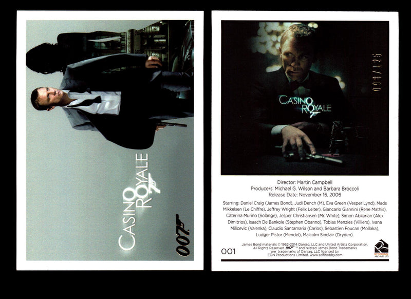 James Bond Archives 2014 Casino Royal Gold Parallel Card You Pick Number #1  - TvMovieCards.com
