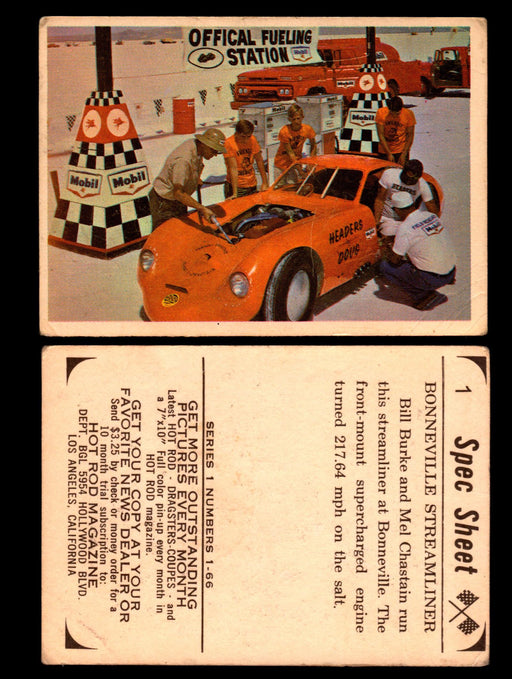 1965 Donruss Spec Sheet Vintage Hot Rods Trading Cards You Pick Singles #1-66 #1  - TvMovieCards.com