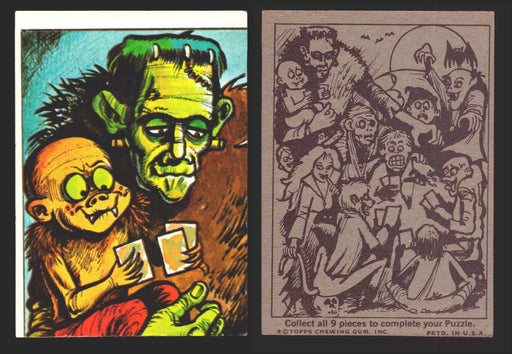 1973-74 Monster Initials Puzzle Trading Cards You Pick Singles #1-#9 Topps 1	  top left  - TvMovieCards.com