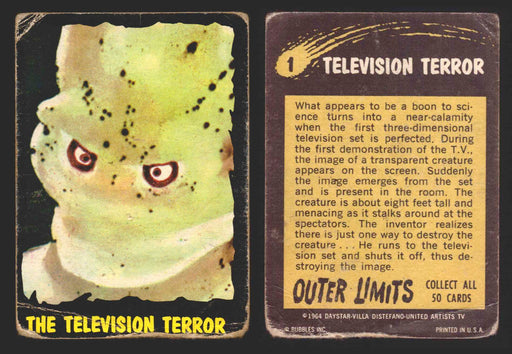 1964 Outer Limits Bubble Inc Vintage Trading Cards #1-50 You Pick Singles #1  - TvMovieCards.com