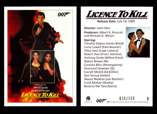 James Bond Classics 2016 Licence To Kill Gold Foil Parallel Card You Pick Single #1  - TvMovieCards.com