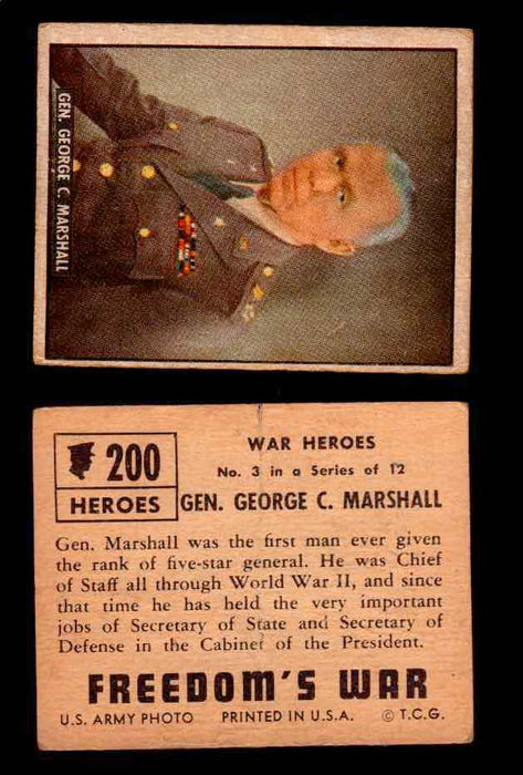 1950 Freedom's War Korea Topps Vintage Trading Cards You Pick Singles #101-203 #200  - TvMovieCards.com