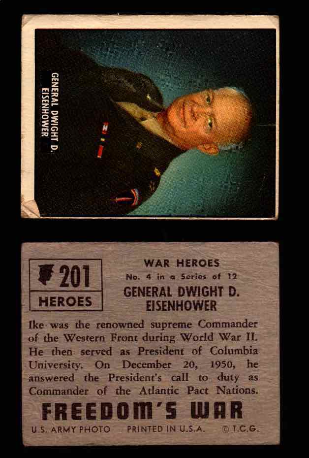 1950 Freedom's War Korea Topps Vintage Trading Cards You Pick Singles #101-203 #201  - TvMovieCards.com