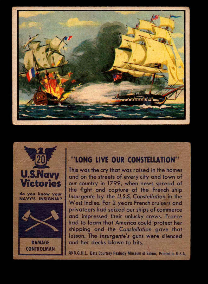 1954 U.S. Navy Victories Bowman Vintage Trading Cards You Pick Singles #1-48 #20  - TvMovieCards.com