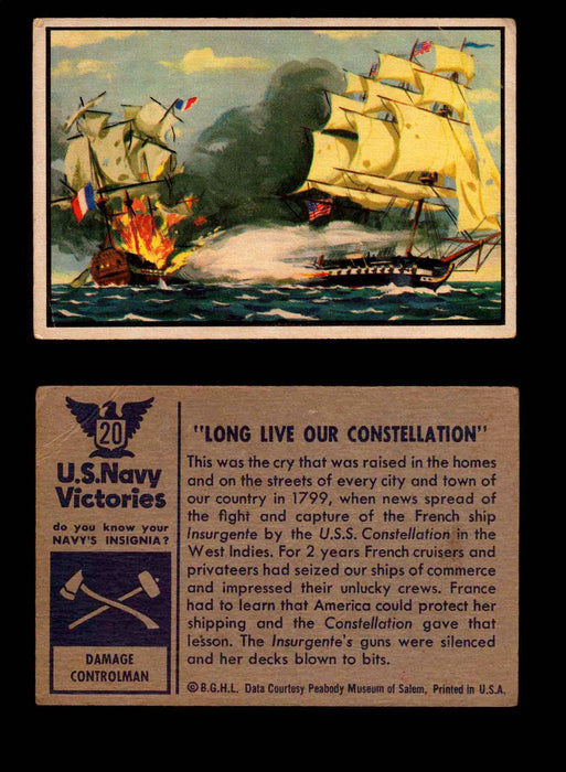 1954 U.S. Navy Victories Bowman Vintage Trading Cards You Pick Singles #1-48 #20  - TvMovieCards.com