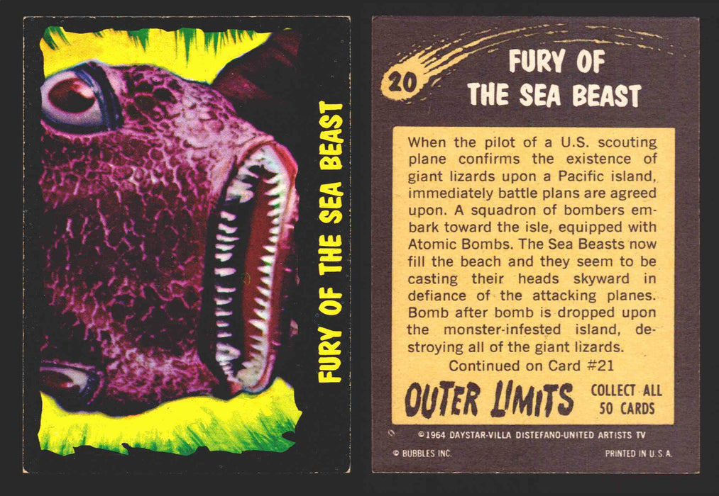 1964 Outer Limits Bubble Inc Vintage Trading Cards #1-50 You Pick Singles #20  - TvMovieCards.com