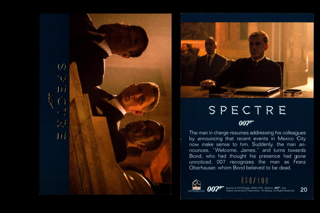 James Bond Archives 2016 Spectre Gold Parallel Card You Pick Singles #1-#76 #20  - TvMovieCards.com