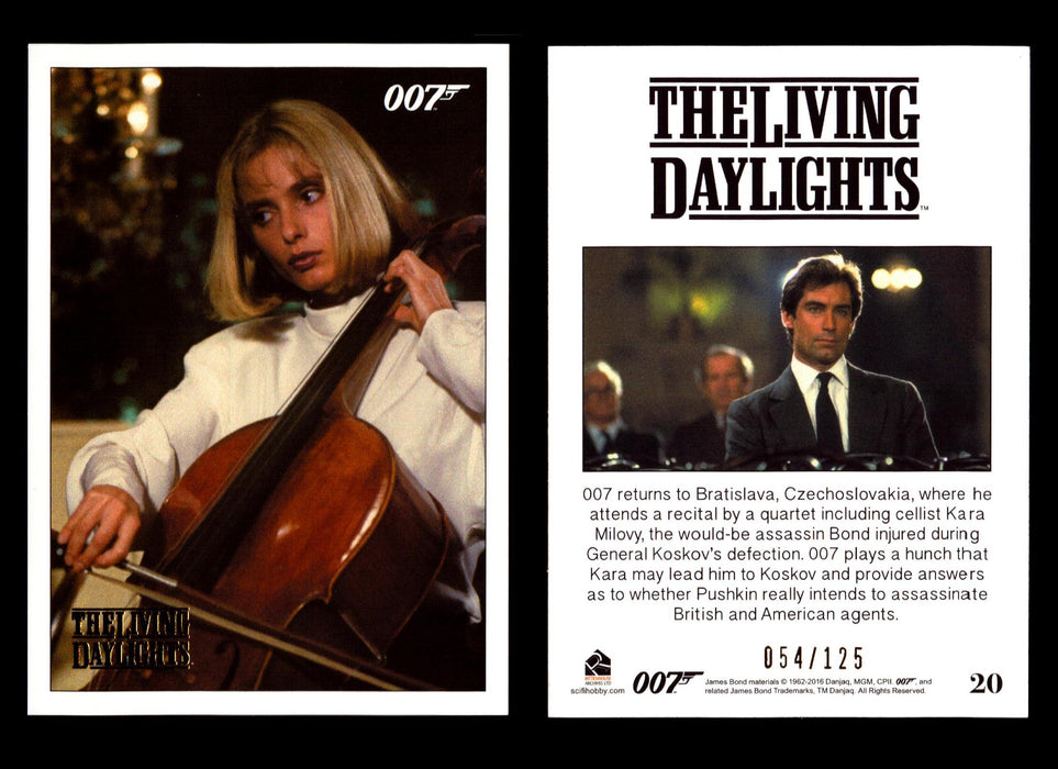 James Bond Archives The Living Daylights Gold Parallel Card You Pick Single 1-55 #20  - TvMovieCards.com