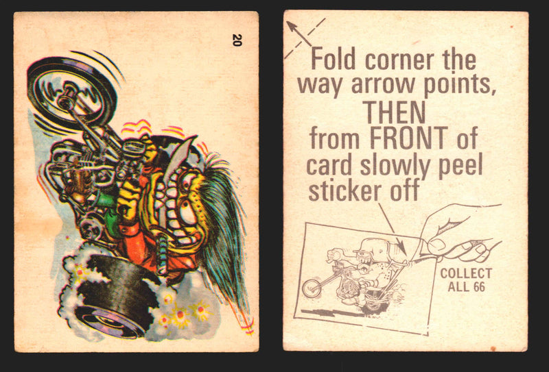 1972 Silly Cycles Donruss Vintage Trading Cards #1-66 You Pick Singles #	20	 	Knife In Mouth  - TvMovieCards.com