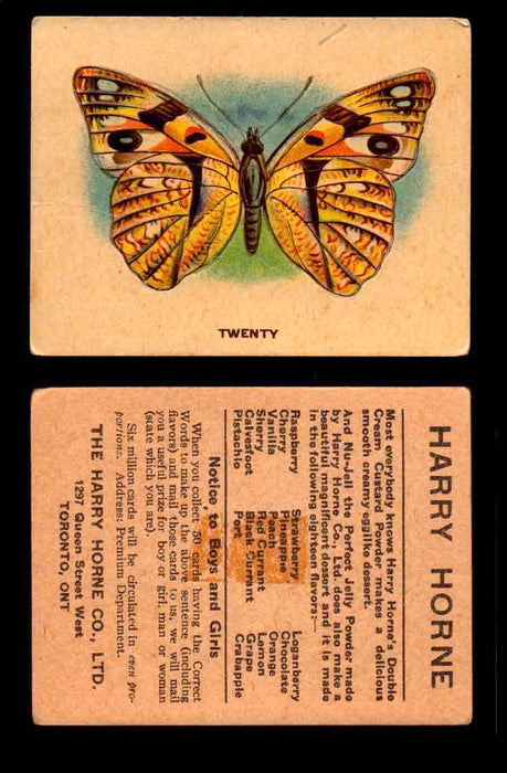 1925 Harry Horne Butterflies FC2 Vintage Trading Cards You Pick Singles #1-50 #20  - TvMovieCards.com