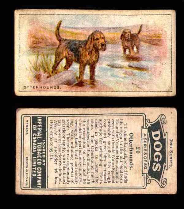 1925 Dogs 2nd Series Imperial Tobacco Vintage Trading Cards U Pick Singles #1-50 #20 Otterhounds  - TvMovieCards.com