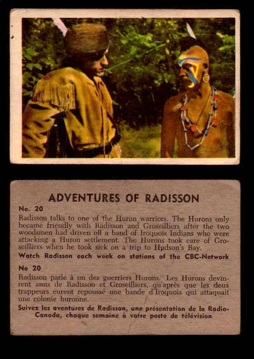 1957 Adventures of Radisson (Tomahawk) TV Vintage Card You Pick Singles #1-50 #20  - TvMovieCards.com