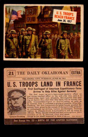 1954 Scoop Newspaper Series 1 Topps Vintage Trading Cards You Pick Singles #1-78 21   Us Troops Reach France  - TvMovieCards.com