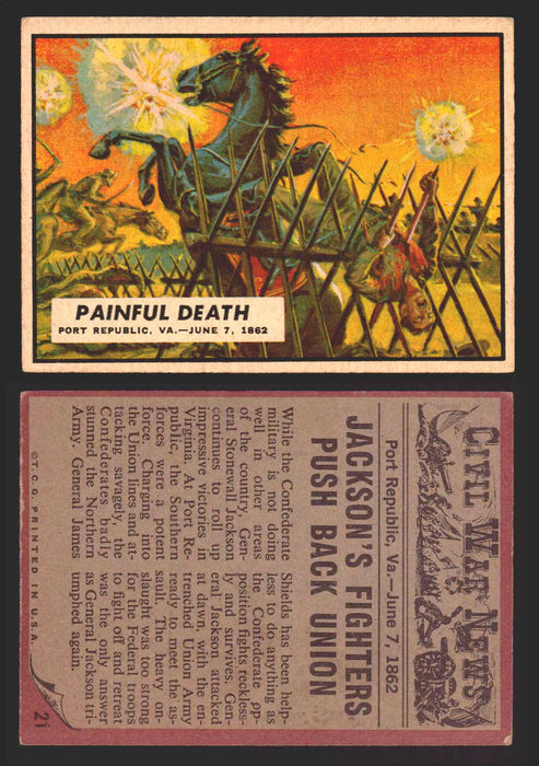 1962 Civil War News Topps TCG Trading Card You Pick Single Cards #1 - 88 21   Painful Death  - TvMovieCards.com