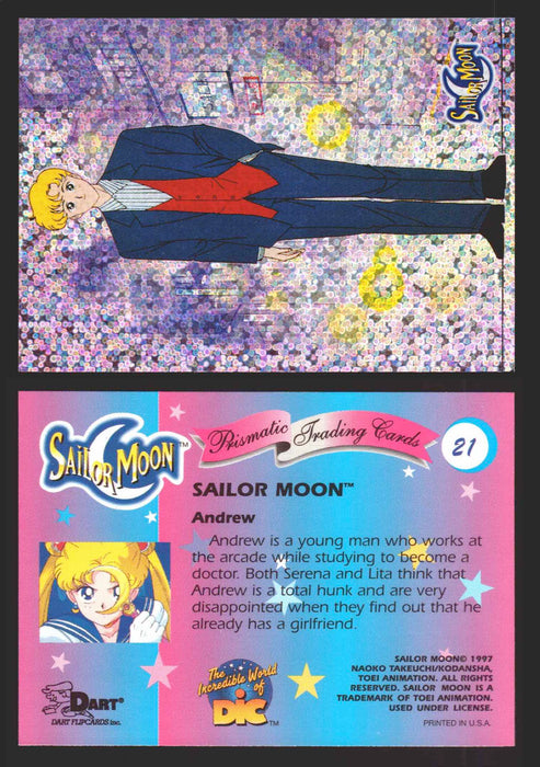 1997 Sailor Moon Prismatic You Pick Trading Card Singles #1-#72 No Cracks 21   Andrew  - TvMovieCards.com