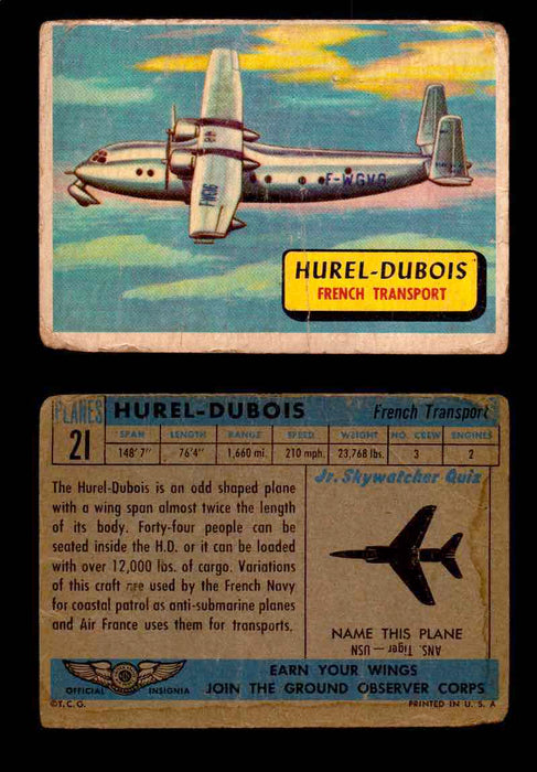 1957 Planes Series I Topps Vintage Card You Pick Singles #1-60 #21  - TvMovieCards.com