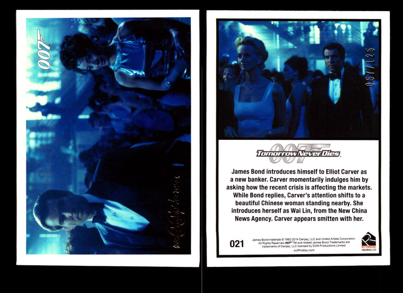 James Bond Archives 2014 Tomorrow Never Dies Gold Parallel Card You Pick Singles #21  - TvMovieCards.com