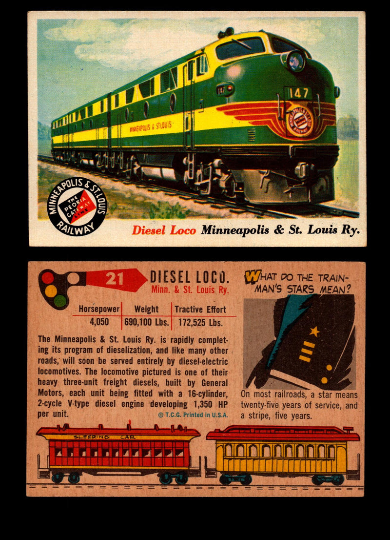 Rails And Sails 1955 Topps Vintage Card You Pick Singles #1-190 #21 Diesel Loco  - TvMovieCards.com
