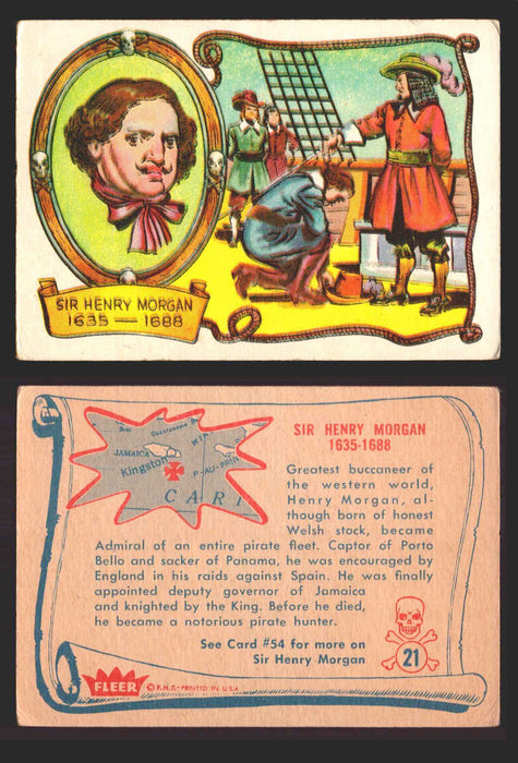 1961 Pirates Bold Vintage Trading Cards You Pick Singles #1-#66 Fleer 21   Sir Henry Morgan  - TvMovieCards.com